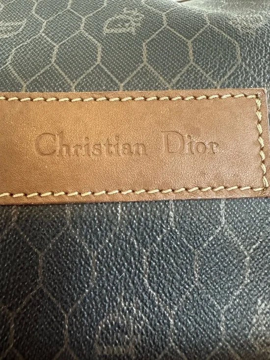 Christian Dior Honeycomb Boston Bag Brown & Tan with COA - Picture 3 of 16